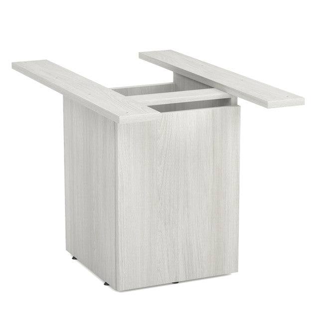OfficeSource Conference/Multi-Purpose Board Table Cube Base With Access Door - Arcadia White