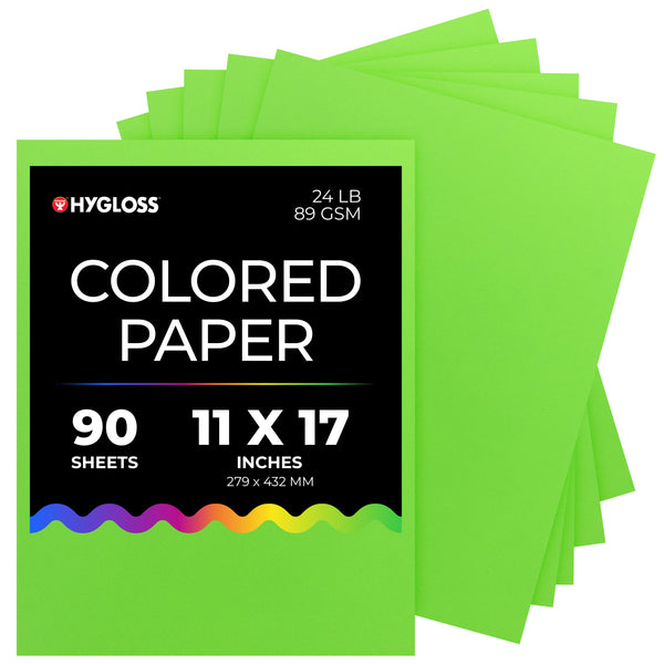 Hygloss Colored Paper - 11"x17", 90 count, Light Green