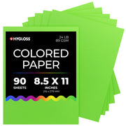 Hygloss Colored Paper - 8.5"x11", 90 count, Light Green