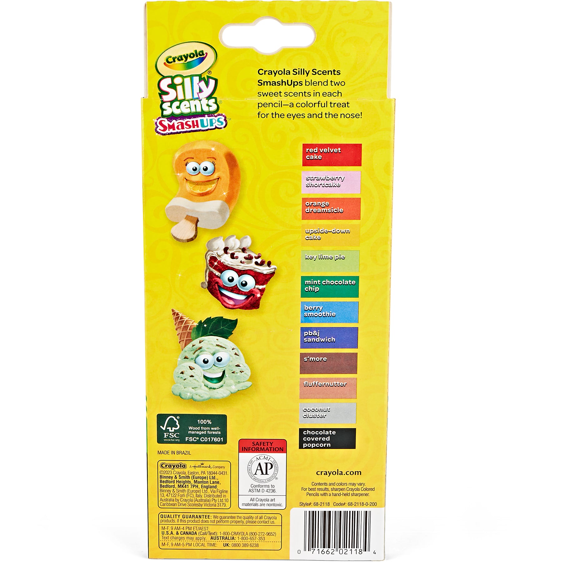 Silly Scents Smash Ups Colored Pencils, 12 Count