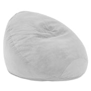 Jaxx Koku - Designer Oval Two-Tone Bean Bag Chair - Quilted Microvelvet, Grey