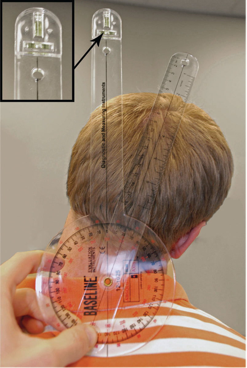Baseline Plastic Absolute+Axis Goniometer - 360 Degree Head - 12 inch Arms, 25-pack