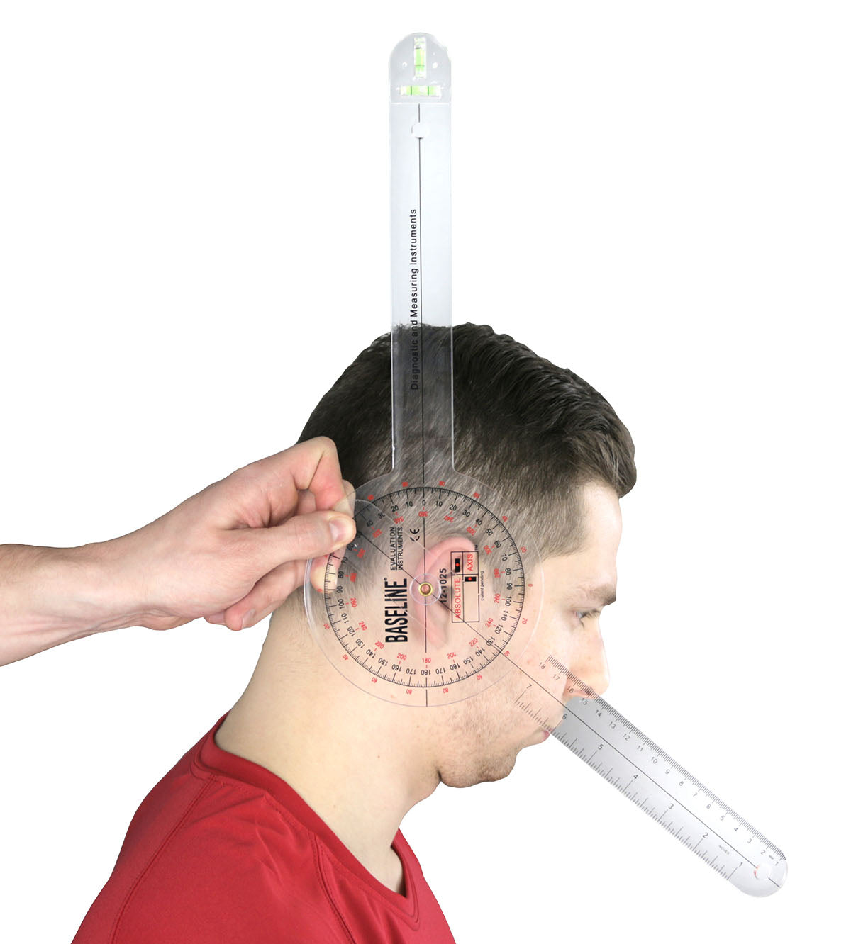 Baseline Plastic Absolute+Axis Goniometer - 360 Degree Head - 12 inch Arms