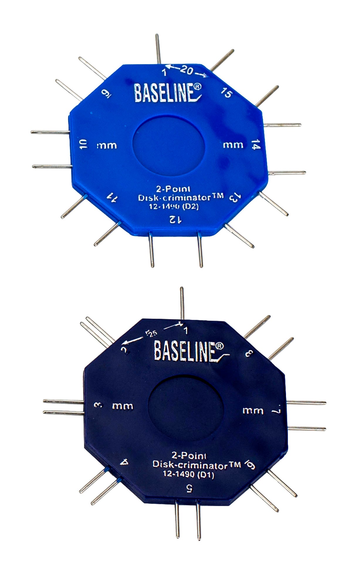Baseline, 2-point Disk-Criminator, 2 Disk Set, Metal Tips