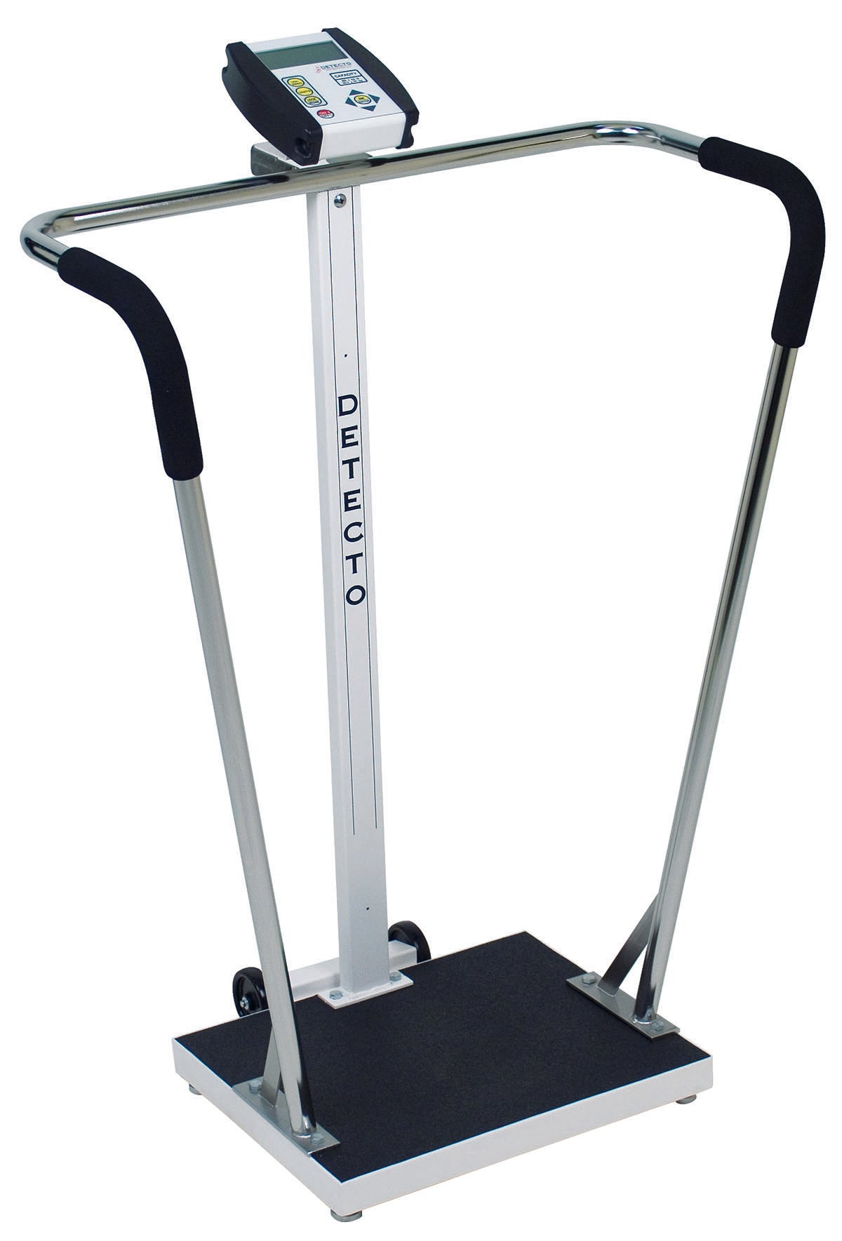 Detecto, 6855 Bariatric Scale, Digital, 600 lb x .2 lb / 270 kg x .1 kg, 18" x 14" Platform, AC Adapter