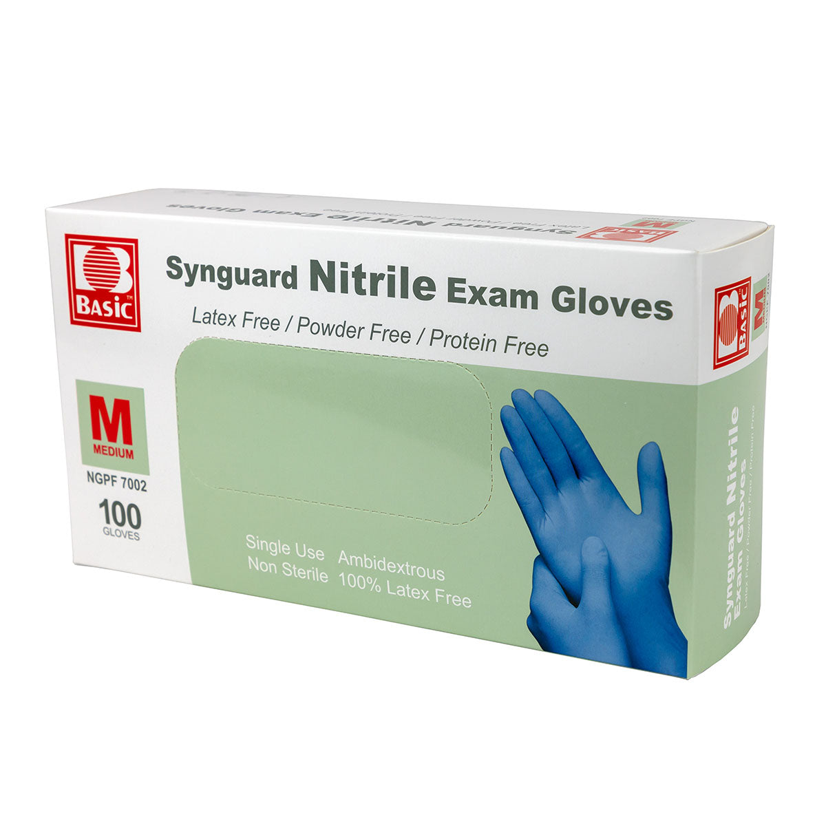 Nitrile Exam Gloves, Latex-Free, Blue, Medium, Each (100 pieces per box)