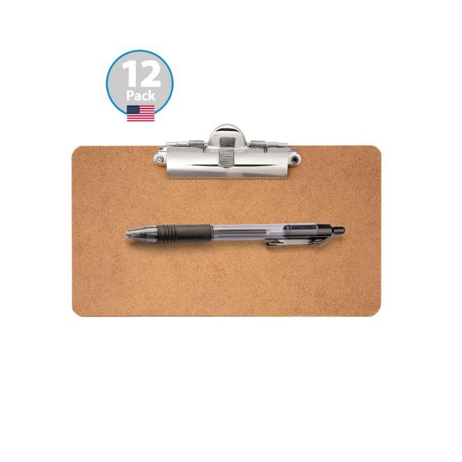 Receipt Clipboard, Side Clip, With Zebra Pens, 12 pk