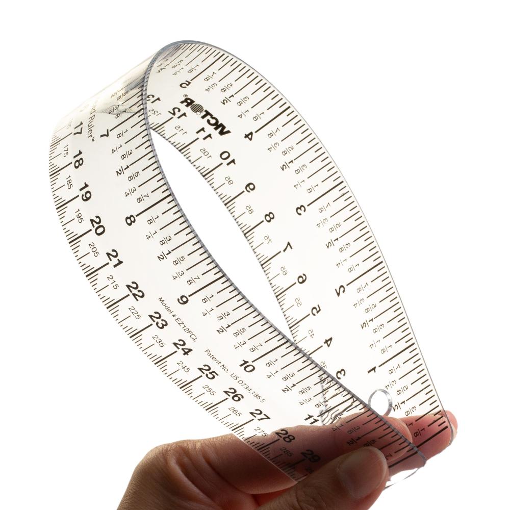 Easy Read Ruler, 12", Clear, Flexible