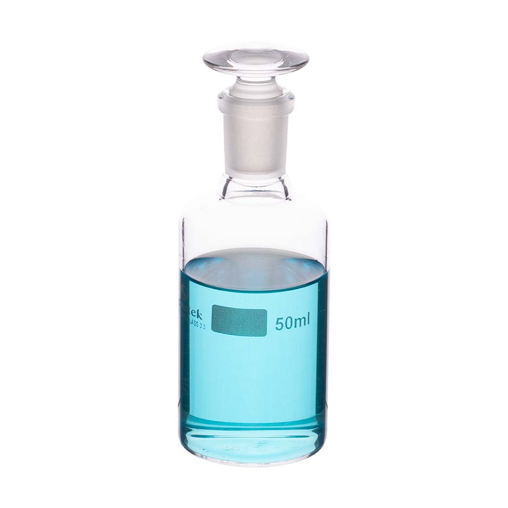 Bottles, Reagent With Glass Stopper, 50 ml, Clear Glass, Pk/12