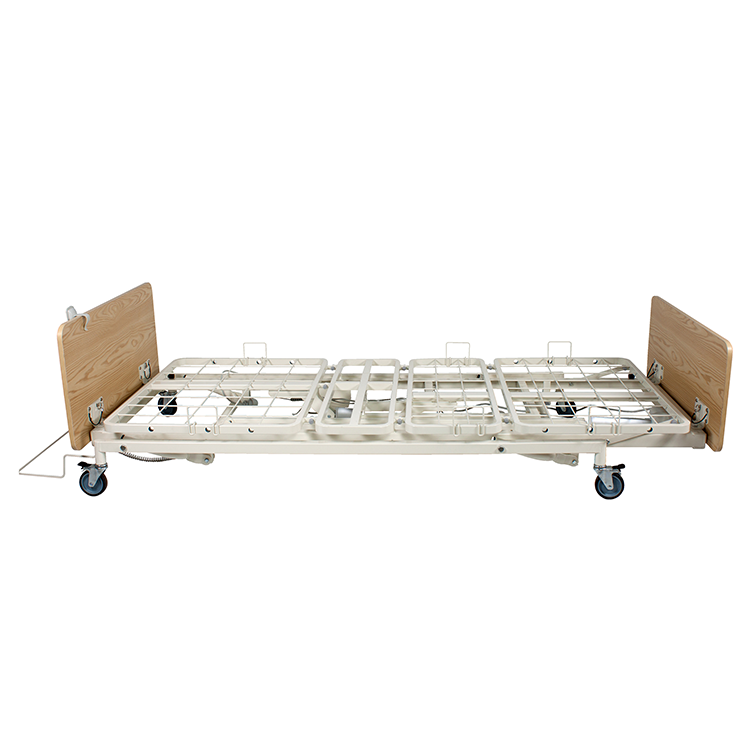 D100 LTC 3 Function Standard Bed - Wood Boards - Light Oak with Metal Rail, 1 Piece per Case (Image for Reference Only – May Not Reflect Exact Components)