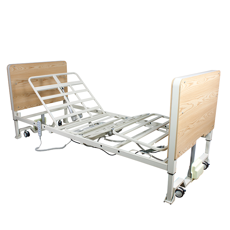 D400 LTC 5 Function Ultra-Low Bed - Light Oak with Composite Swing Rail, 1 Piece per Case