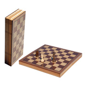 Book Style Folding Chess Set, Oak Wood Board 11 in., 2.75 in. King