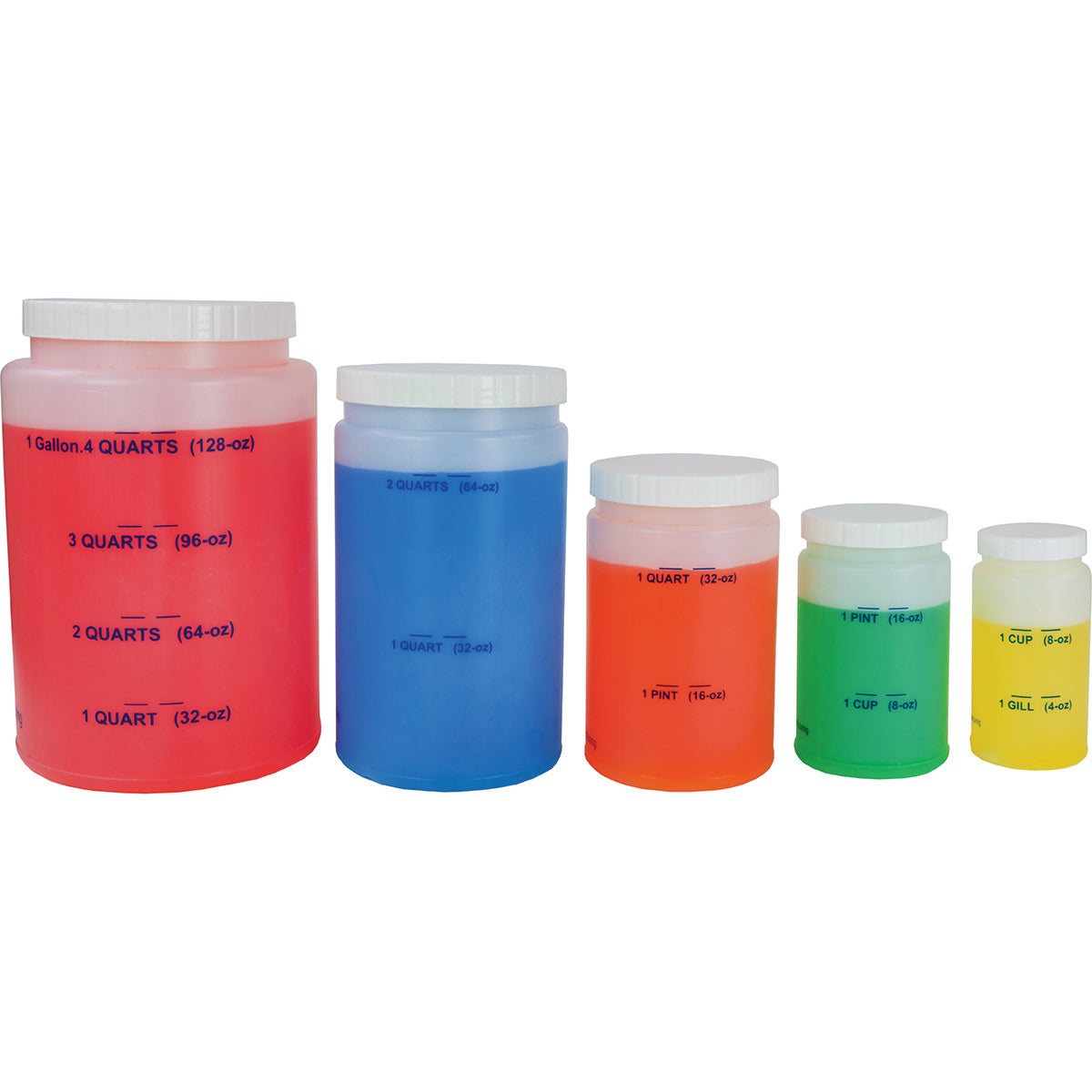 Nesting Liquid Measure Bottles, Set of 5