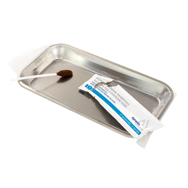 Povidone Iodine Swabsticks, 1 Swabstick per Packet - 50 packets per Box/10 Boxes per Case