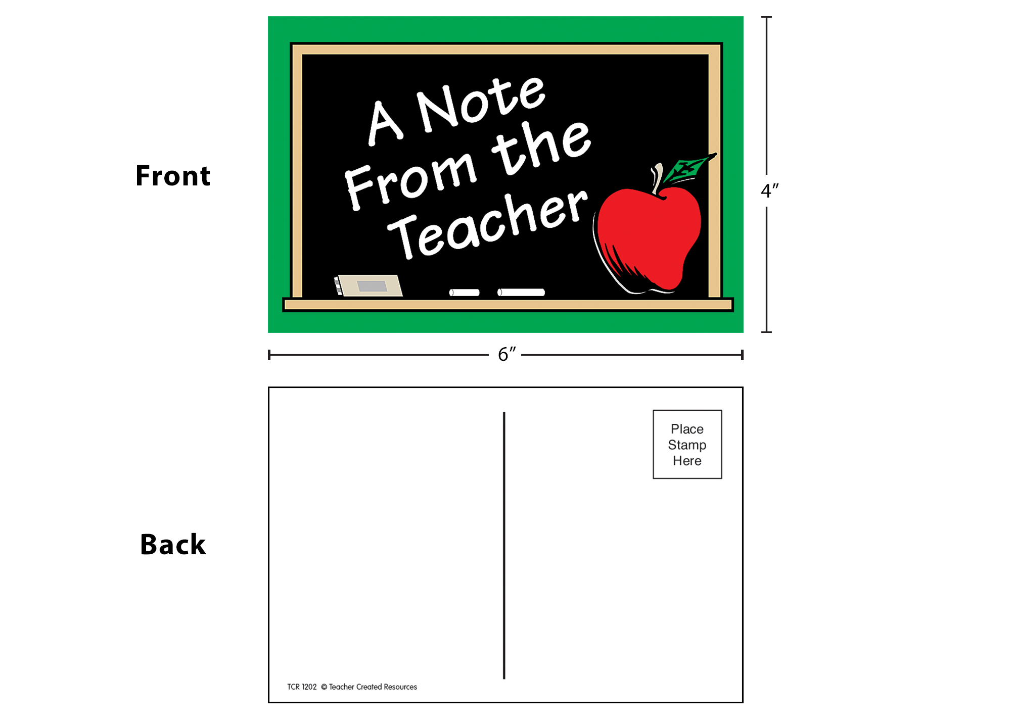A Note From the Teacher Postcards