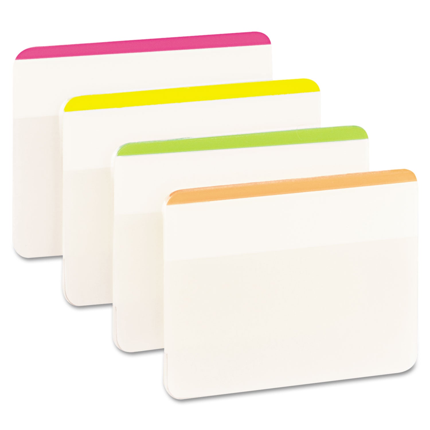 Post-it&reg; Durable Tabs - Write-on Tab(s) - 1.50" Tab Height x 2" Tab Width - Pink, Green, Orange, Yellow Tab(s) - Repositionable - 1 Pack