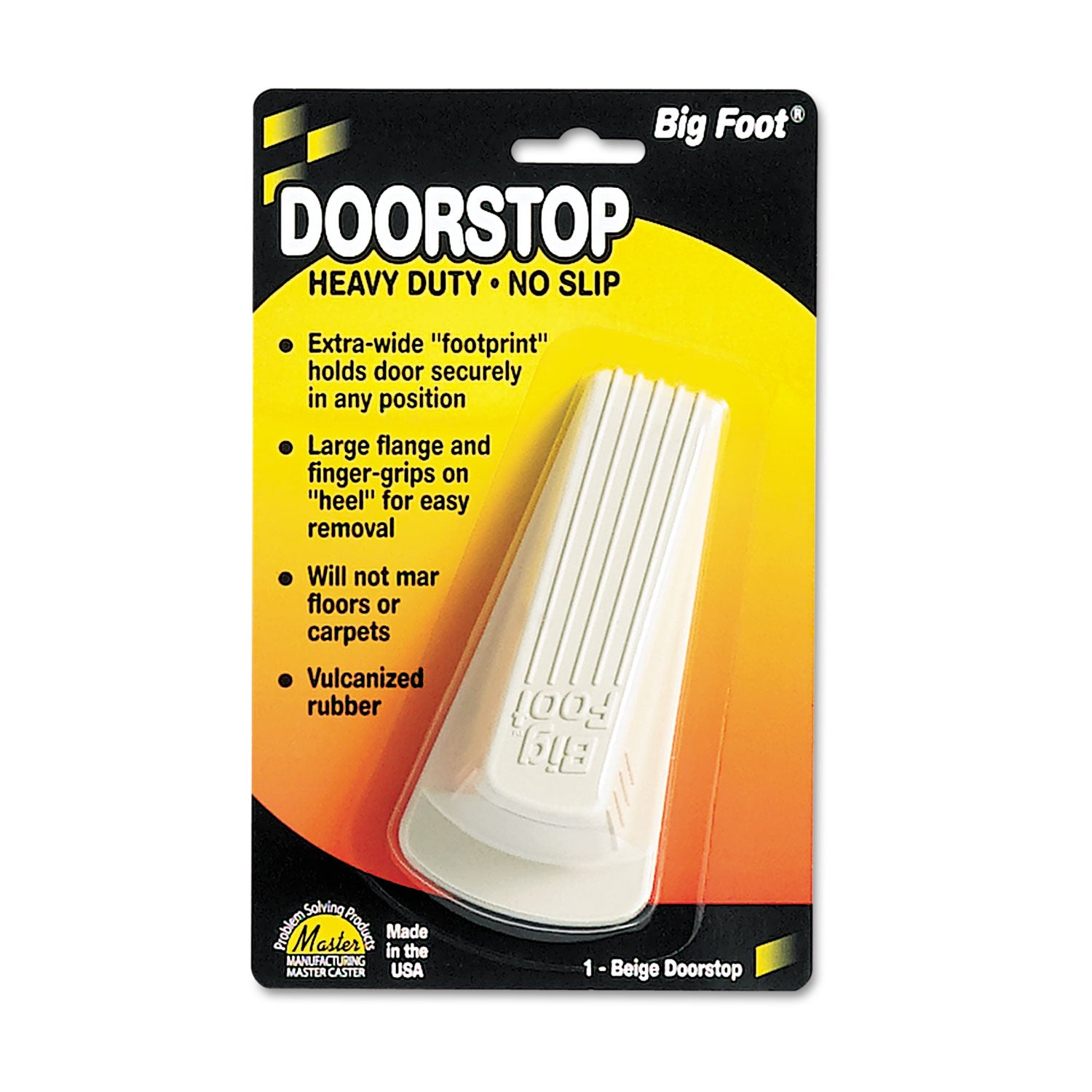 Non-skid Base, Prevent Scratches, Non-slip, Heavy Duty, Impact Resistant, Crush Proof - Rubber - 1.3" Height x 2.3" Width - Beige - 1 Each