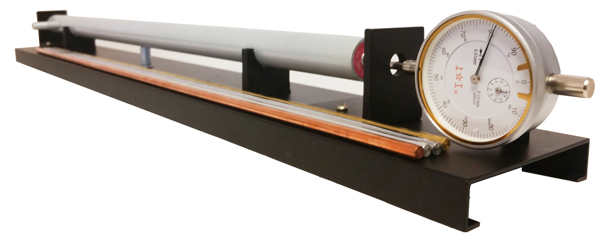 Linear Expansion Apparatus  with Dial Indicator and four metal rods.
