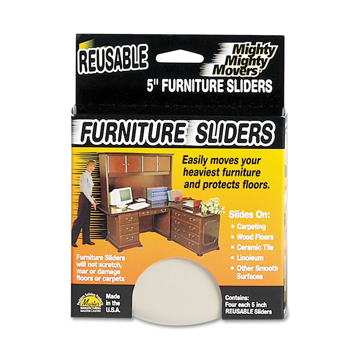 375 mil Thickness x 5" Diameter - Polymer Plastic, Foam - Beige - 4 / Pack