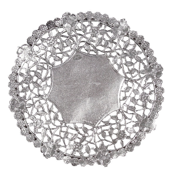 Doilies - Round 12 ct., 4" Silver