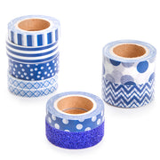 Navy Patterned Washi Tape: Assorted Sizes, 8 Pack