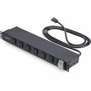 StarTech.com - 1215B8H-RACK-PDU-RA 12-Outlet Rackmount 1U Power Distribution Units - Black