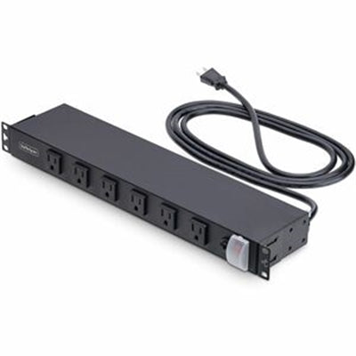 StarTech.com - 1215B8H-RACK-PDU-RA 12-Outlet Rackmount 1U Power Distribution Units - Black