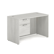 OfficeSource OS Laminate Collection Single 3/4 Pedestal Desk - 48" x 24" - Arcadia White