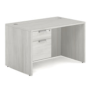 OfficeSource OS Laminate Collection Single 3/4 Pedestal Desk - 48" x 30" - Arcadia White