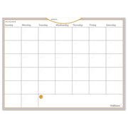 Wallmates Self-Adhesive Dry Erase Monthly Planning Surfaces, 24 X 18, White/gray/orange Sheets, Undated