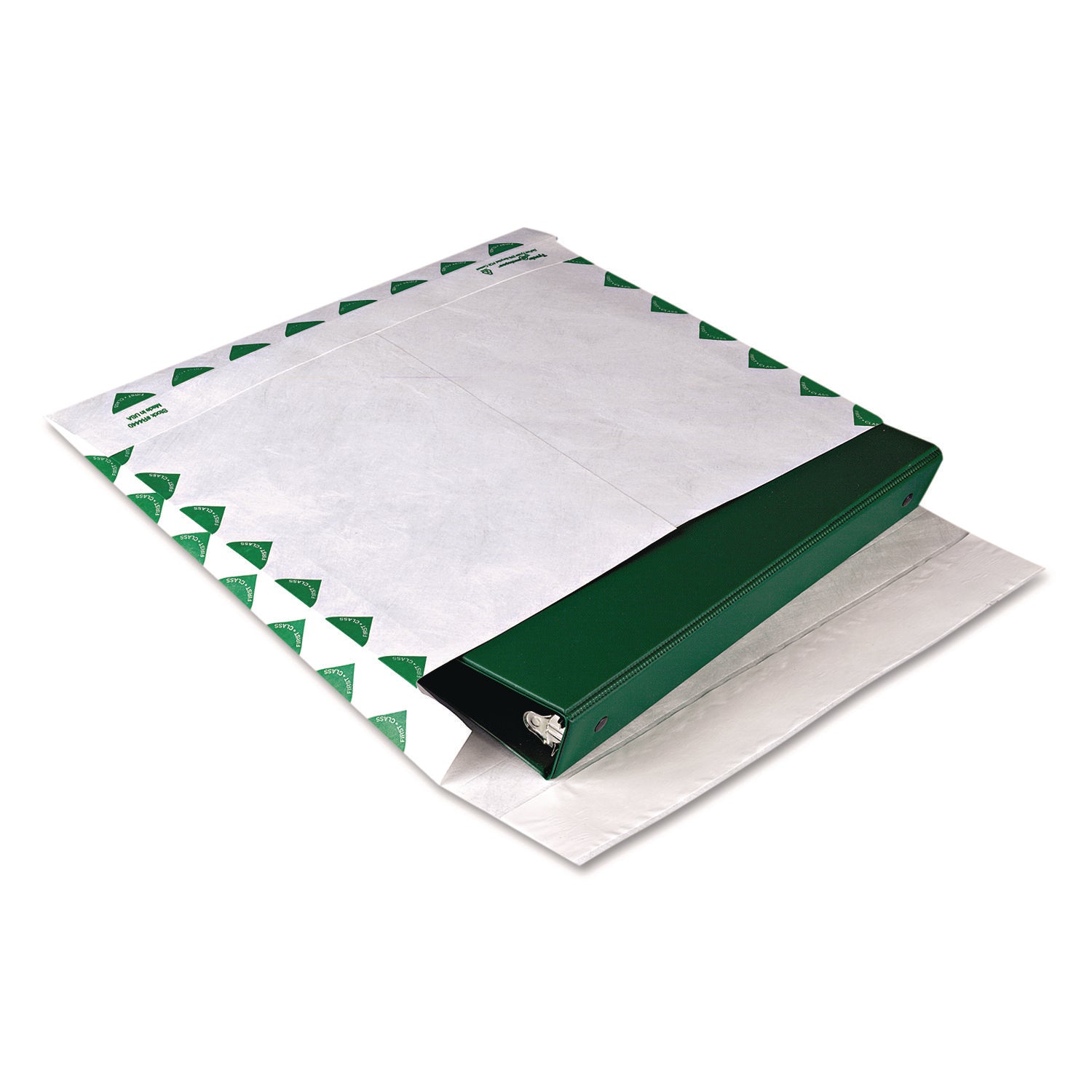 Survivor&reg; 10 x 13 x 2 DuPont Tyvek Expansion First Class Border Mailers - First Class Mail - 10" Width x 13" Length - 2" Gusset - 18 lb - Peel & Seal - White - Tyvek - 100 / Carton