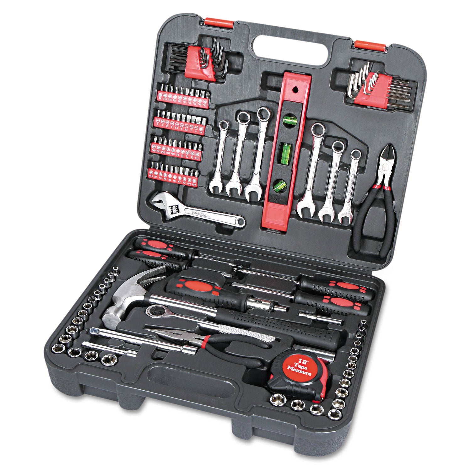 TK119 Great Neck Saw 119-Piece Tool Set with Case