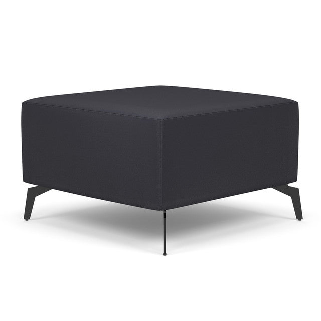 OfficeSource Saxon Modular Ottoman - Black PU Leather