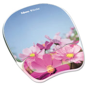 Pink Flowers - 9.25" Height x 7.88" Width x 0.88" Depth - Multicolor - Rubber, Gel - Stain Resistant, Skid Proof - 1 Each