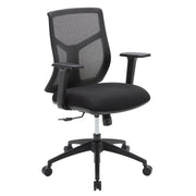 OfficeSource Starlight Mid Back Basic Task Chair with Black Frame - Charcoal Fabric