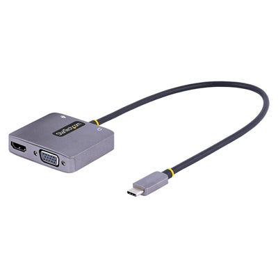 StarTech.com USB C Video Adapter  USB C to HDMI VGA Multiport Adapter  3.5mm Audio Output  4K 60Hz HDR  100W PD 3.0  USB C Display Adapter  1 (Quantit