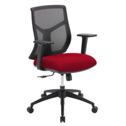 OfficeSource Starlight Mid Back Basic Task Chair with Black Frame - Red Fabric