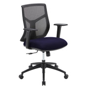 OfficeSource Starlight Mid Back Basic Task Chair with Black Frame - Navy Blue Fabric