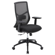 OfficeSource Starlight High Back Basic Task Chair with Black Frame - Black Fabric