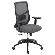 OfficeSource Starlight High Back Basic Task Chair with Black Frame - Light Gray Fabric