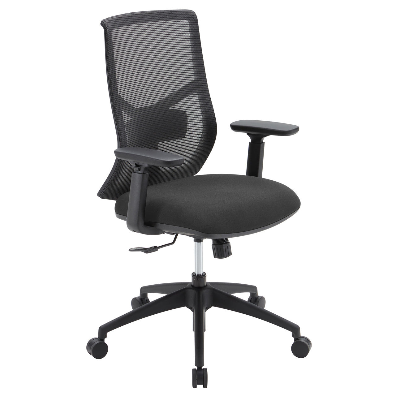 OfficeSource Starlight High Back Basic Task Chair with Black Frame - Charcoal Fabric