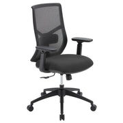 OfficeSource Starlight High Back Basic Task Chair with Black Frame - Charcoal Fabric