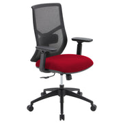 OfficeSource Starlight High Back Basic Task Chair with Black Frame - Red Fabric
