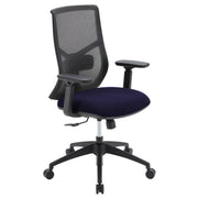 OfficeSource Starlight High Back Basic Task Chair with Black Frame - Navy Blue Fabric