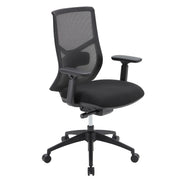 OfficeSource Starlight High Back Max Task Chair with Black Frame and Seat Slider - Black Fabric