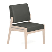 OfficeSource Aiden Reception Seating Base and Back - Smoke PU Leather
