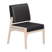 OfficeSource Aiden Reception Seating Base and Back - Black PU Leather