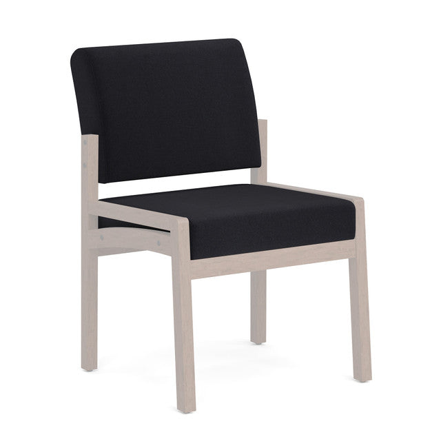 OfficeSource Baker Reception Seating Base and Back - Black Fabric
