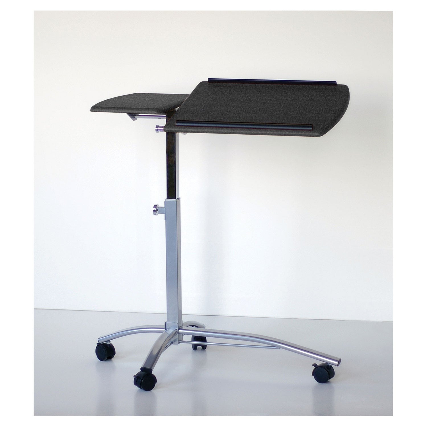 Rectangle Top - Adjustable Height - 27" to 38" Adjustment - 15" Table Top Length x 29.50" Table Top Width - Assembly Required - Charcoal Black - Steel Frame Material - 1 Each