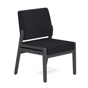 OfficeSource Aiden Single Seat with Half Arm - Coastal Gray Frame - Black Fabric